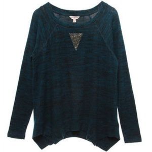 Juicy Couture Teal Embellished Sweatshirt size L
